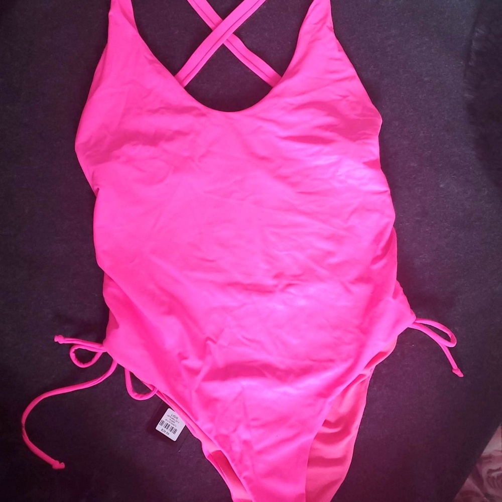 Neon Pink BRAND NEW One Piece Bathing Suit